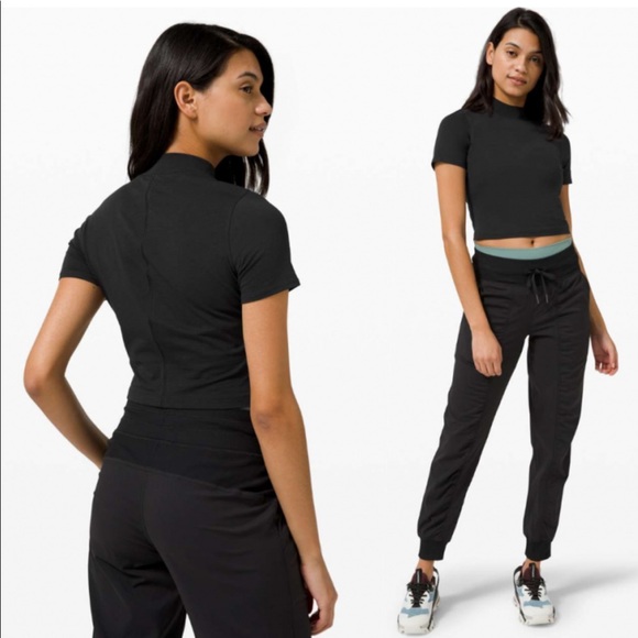 lululemon athletica Tops - Lululemon Kitsilano Mock Neck Tee Size 4